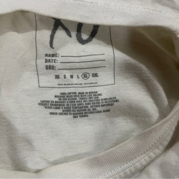 The Weeknd After Hours Acid Tee 12th Hour White T-Shirt Sz XL Blinding Lights - Picture 12 of 12